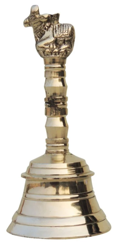Brass Hand Bell (Ghanti), 4.1 inch