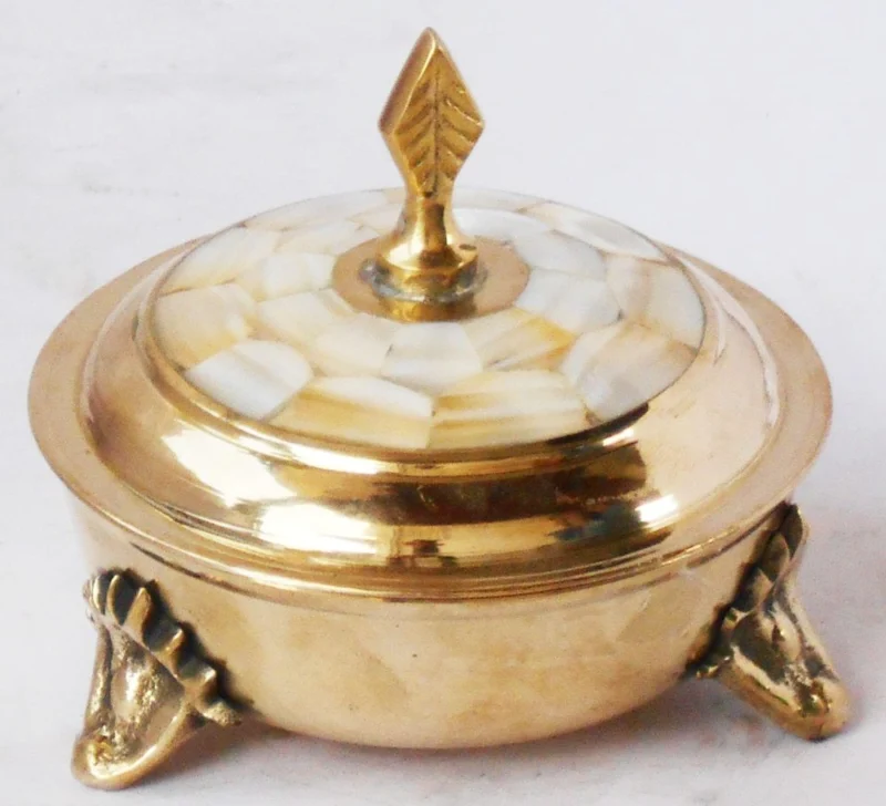 Brass Miniature Powder Pot, 4 inch – Toy for Children
