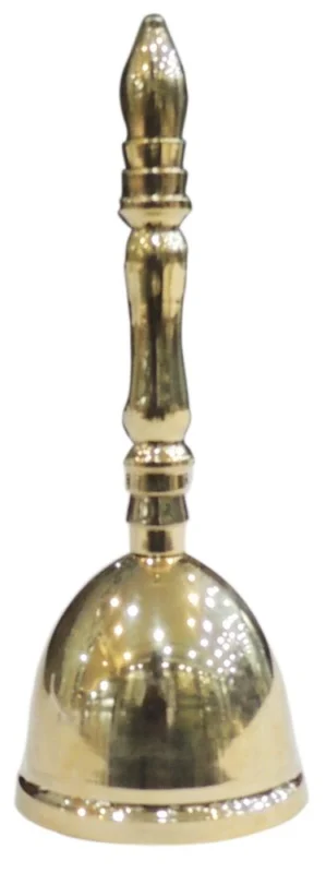 Brass Hand Bell (Ghanti), 5.5 inch, design Z636-D