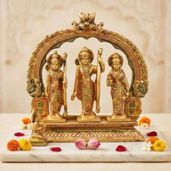Ram Darbar Idol in Brass (Same), 2.15 kg, brass, Vedikcraft Moradabad