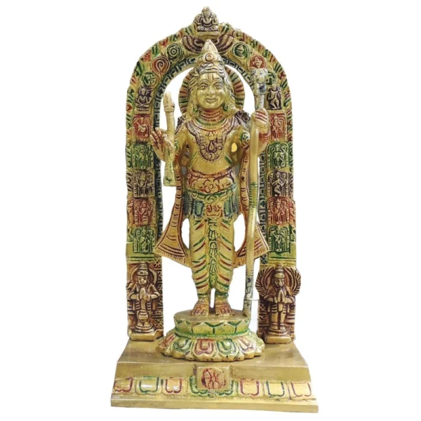 Ram Lalla Idol in Brass, 9.5 inch, brass, Vedikcraft Moradabad