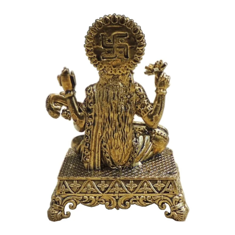 Saraswati Ji Idol in Brass (Small), 2.7 inch