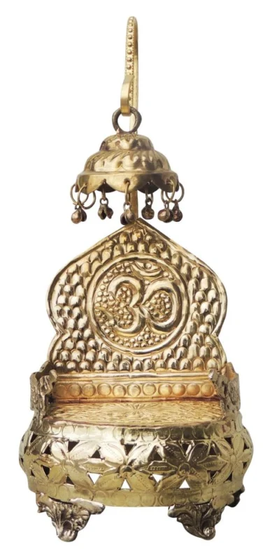Brass Singhasan for Laddu Gopal and Idols (Shinghasan), 14.7 inch
