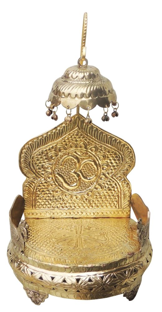 Brass Singhasan for Laddu Gopal and Idols (Shinghasan), 17.5 inch, brass, Vedikcraft Moradabad