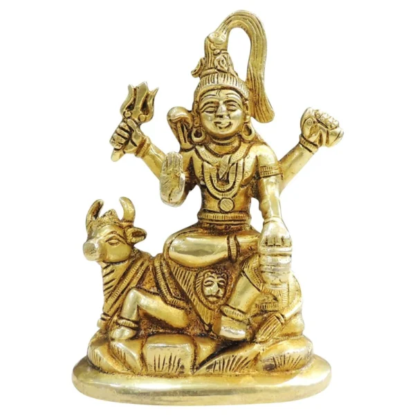 Shiv Ji Idol in Brass, 5.7 inch, brass, Vedikcraft Moradabad