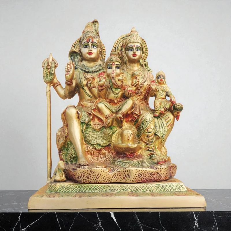 Shiv Parivar Idol in Brass, 6.9 kg
