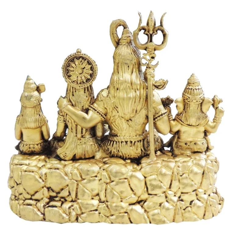 Shiv Parivar Idol in Brass (Large), 5.2 inch