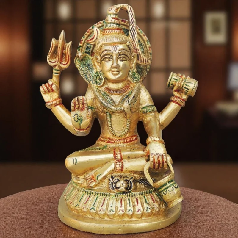 Shiv Ji Idol in Brass (Shivji), 5.2 inch – for Home Mandir