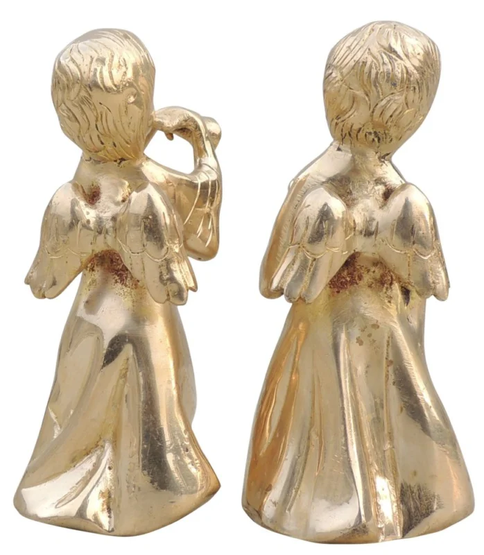 Brass 2 Pcs. Ladies Figurine, 5.5 inch