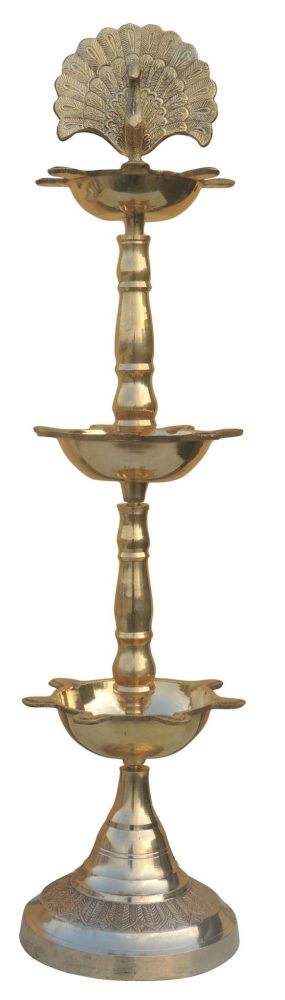 Brass Stand Diya (Deepak) (Step Murga), brass, Vedikcraft Moradabad