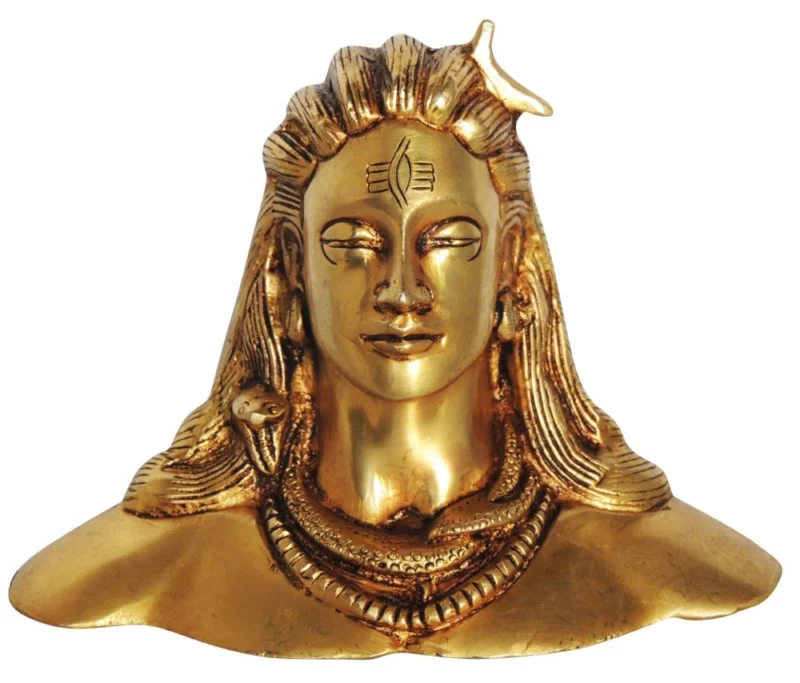 Shiv Ji Idol in Brass (Aadiyogi), 4 inch – for Home Mandir