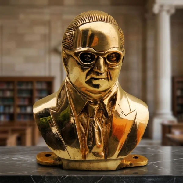 Dr. Ambedkar Statue in Brass (Ambedker Face), 5 inch, brass, Vedikcraft Moradabad