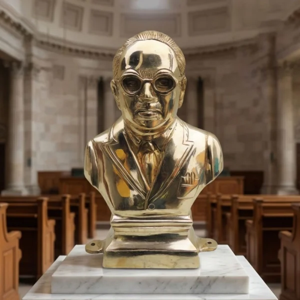 Dr. Ambedkar Statue in Brass (Ambedker Face), 10 inch, brass, Vedikcraft Moradabad