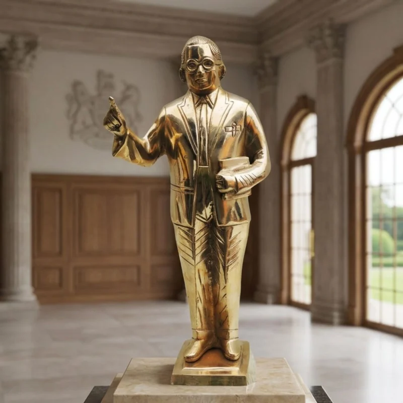Dr. Ambedkar Statue in Brass (Ambedker), 13 inch – for Office Desk