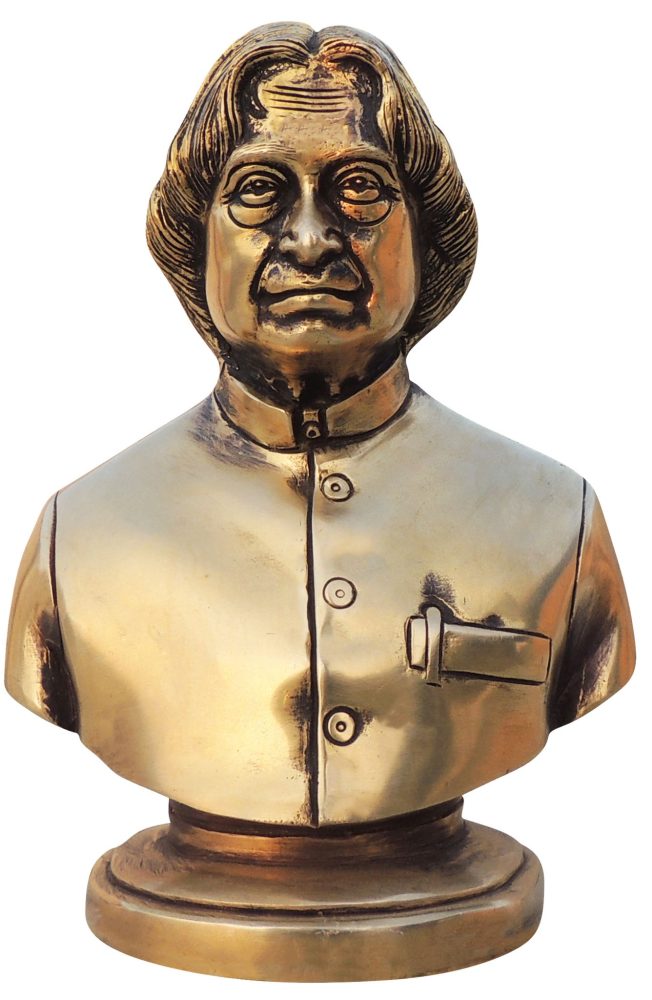 Emblem Statue in Brass (Apj Abdul Kalam), 7.5 inch, brass, Vedikcraft Moradabad