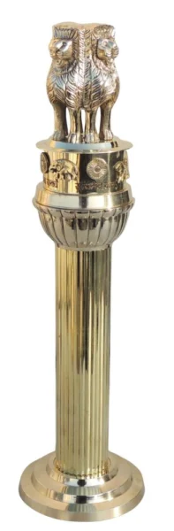 Ashoka Pillar (Ashok Stambh) Statue in Brass (Lath), 1.28 kg, brass, Vedikcraft Moradabad