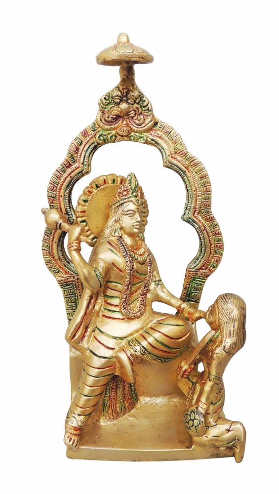 Devi Idol in Brass (Baglamukhi), brass, Vedikcraft Moradabad