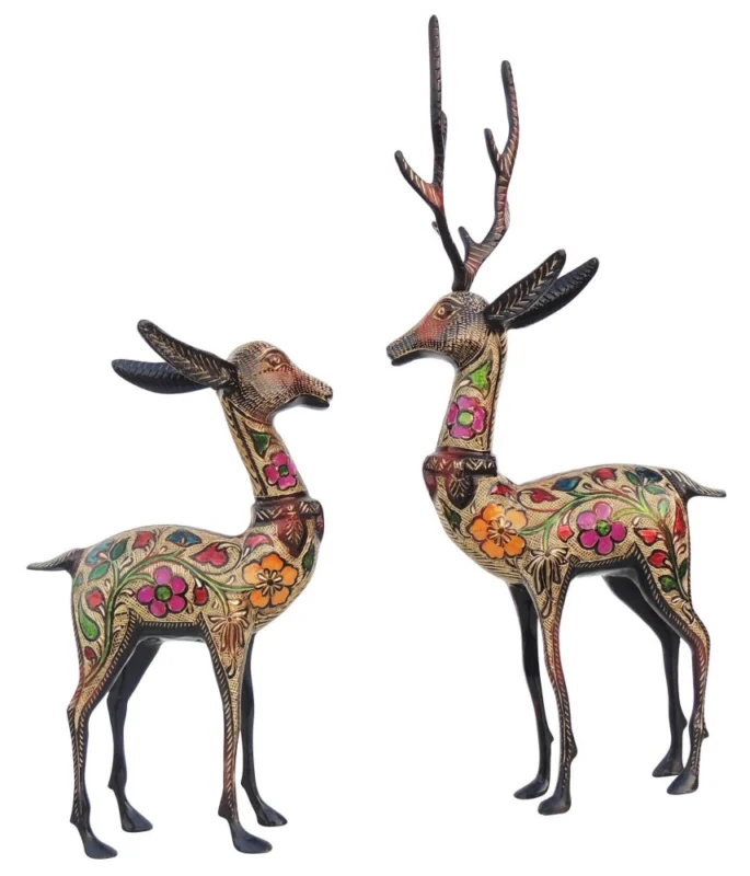 Brass Animal Showpiece (Bakri), 20.5 inch – for Living Room and Entrance