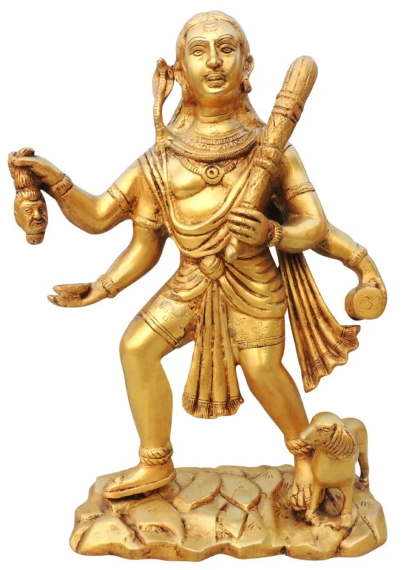 Deity Idol in Brass (Bhairav Baba), 15 inch – for Temple and Entrance
