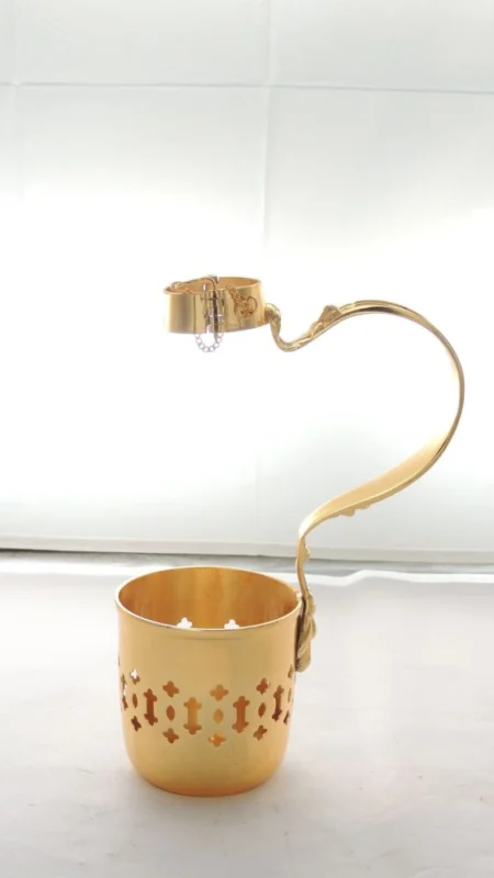 Brass Candle Stand (Diwali), 9.2 inch
