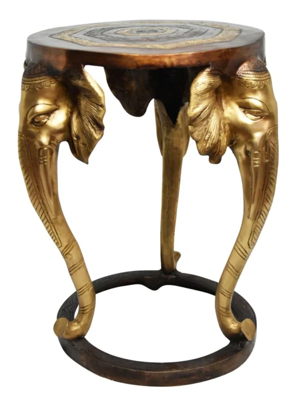 Brass Chowki for Pooja (Bajot) (Stool), 12 inch, 18 kg