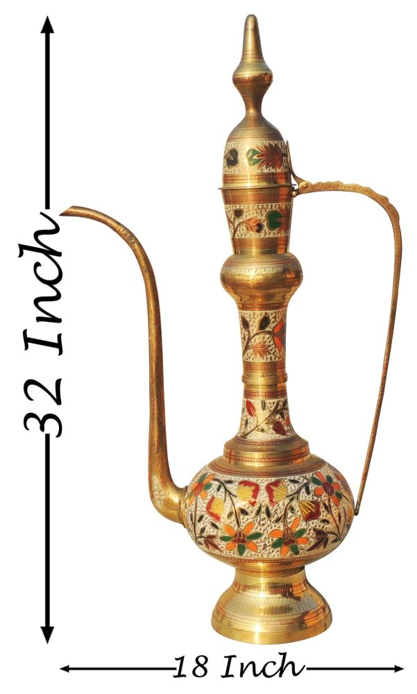 Brass Jug, 32 inch, brass, Vedikcraft Moradabad