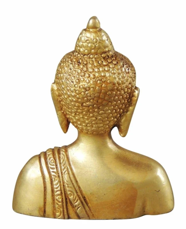Buddha Idol in Brass (Half), 4 inch
