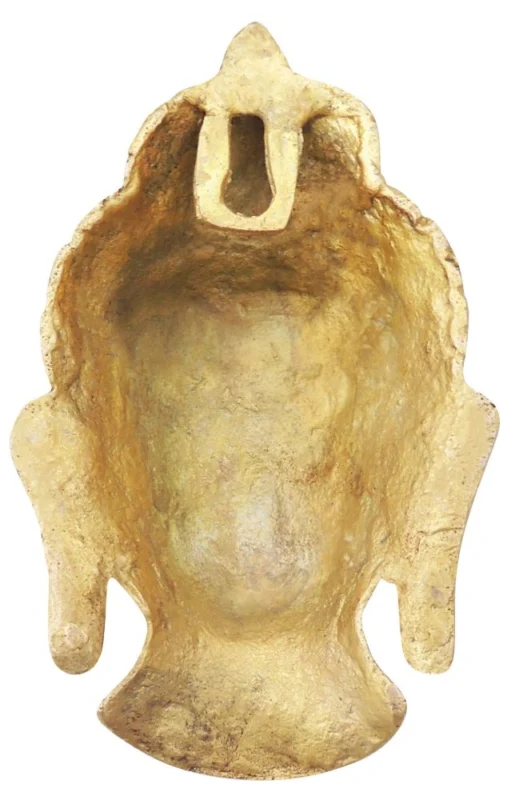 Buddha Idol in Brass, Bust (Head), 4 inch