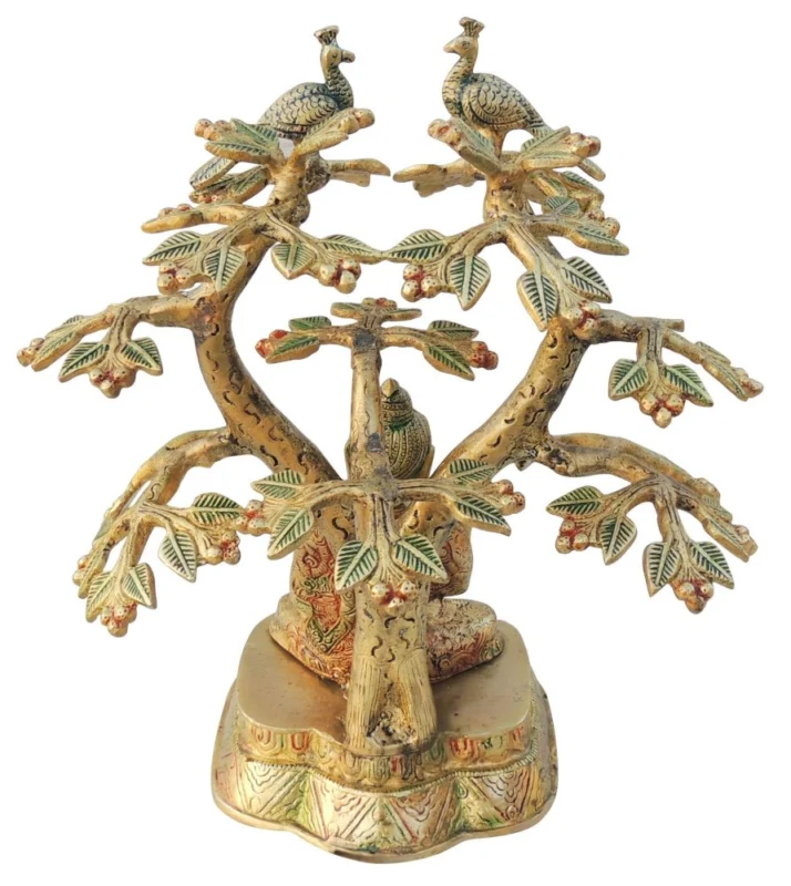 Buddha Idol in Brass (Under), 12.5 inch