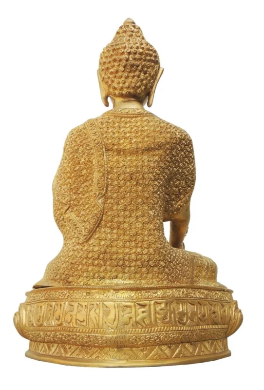 Buddha Idol in Brass (Budha Super Fine), 15.5 inch
