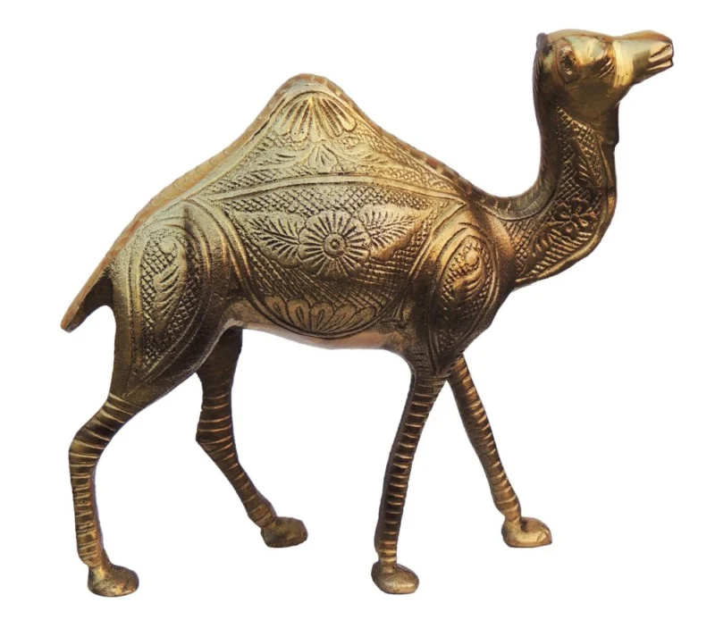Brass Camel Showpiece, 8 inch, 1.52 kg