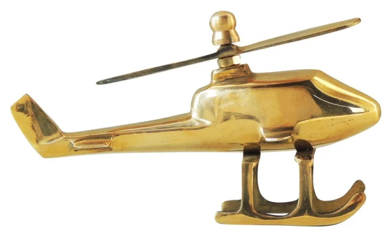 Brass Miniature Helicopter, 3 inch, 200 g