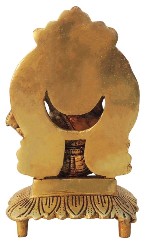 Ganesh Ji Idol in Brass, with Chowki