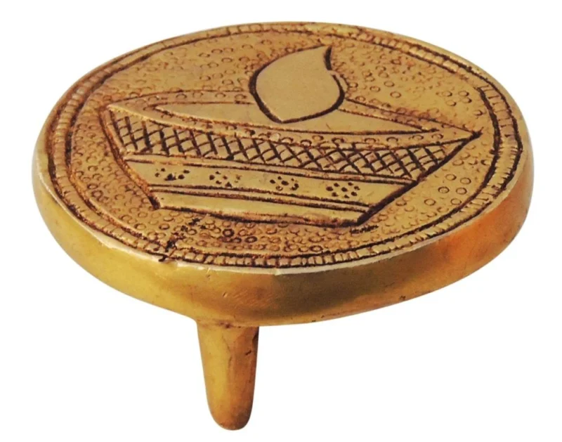 Brass Chowki for Pooja (Bajot), 3 inch