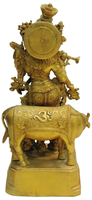 Krishna Ji with Flute Idol in Brass, 28 inch, 34 kg