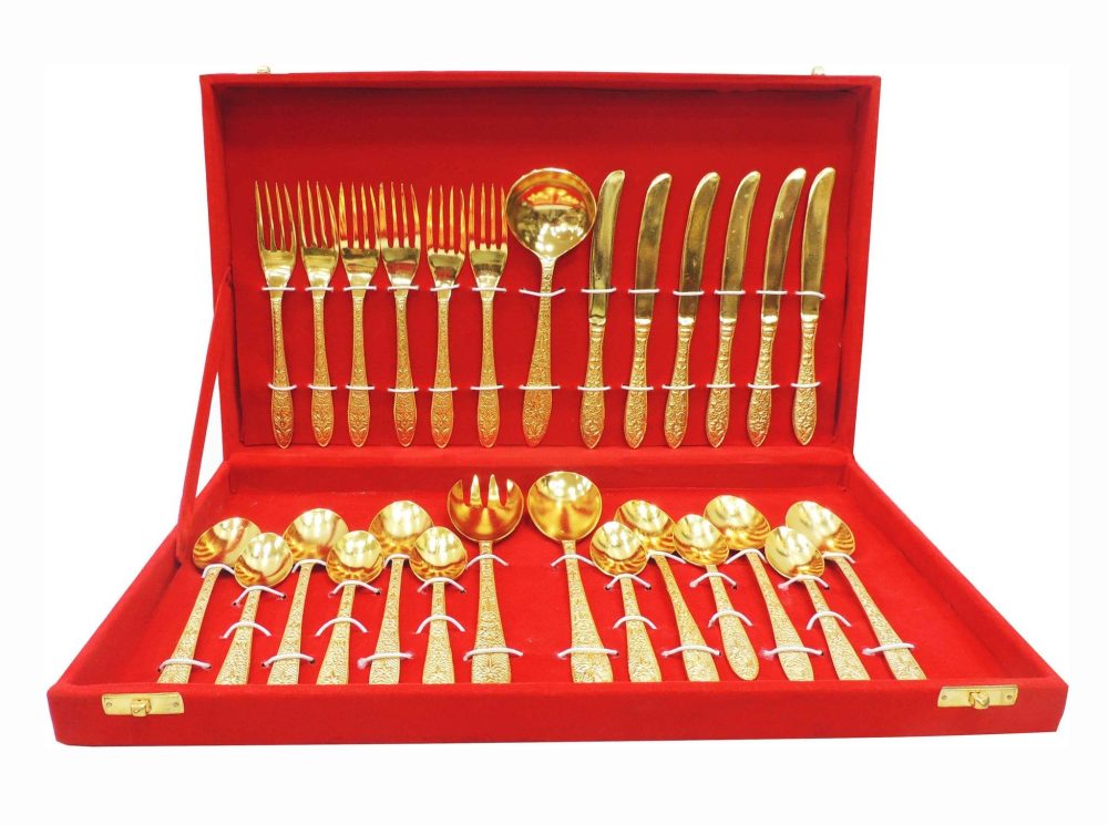 Brass Spoon Set, brass, Vedikcraft Moradabad