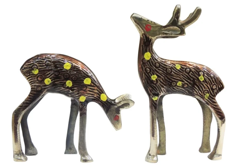 Brass Deer Showpiece, 5.5 inch