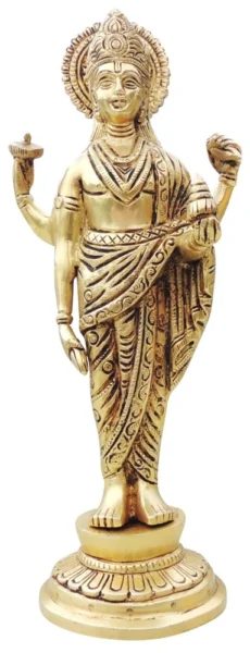 Deity Idol in Brass (Dhanvantri), 11.5 inch, brass, Vedikcraft Moradabad