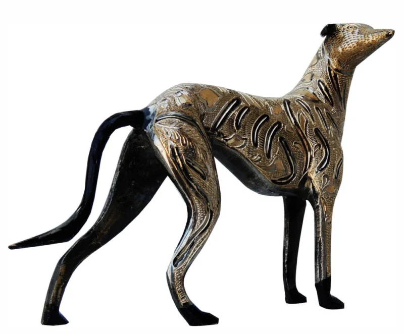 Brass Dog Showpiece, 7 inch, design AN047-B