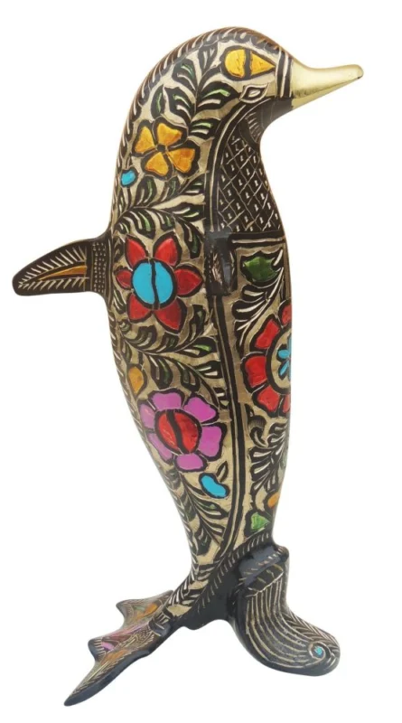 Brass Fish Showpiece (Dolphin), 13 inch