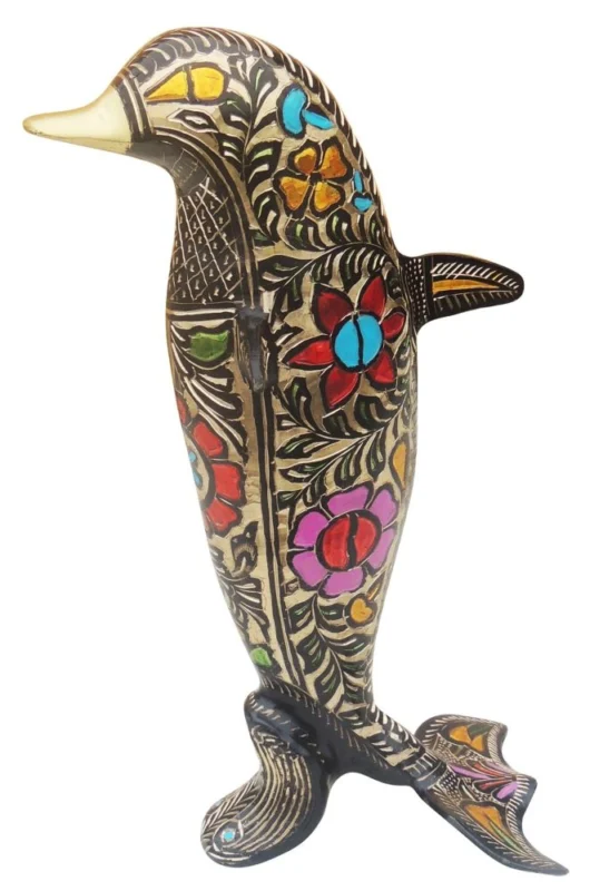 Brass Fish Showpiece (Dolphin), 13 inch – for Vastu and Décor