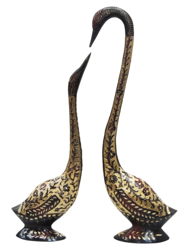 Brass Duck Showpiece Pair, 15 inch