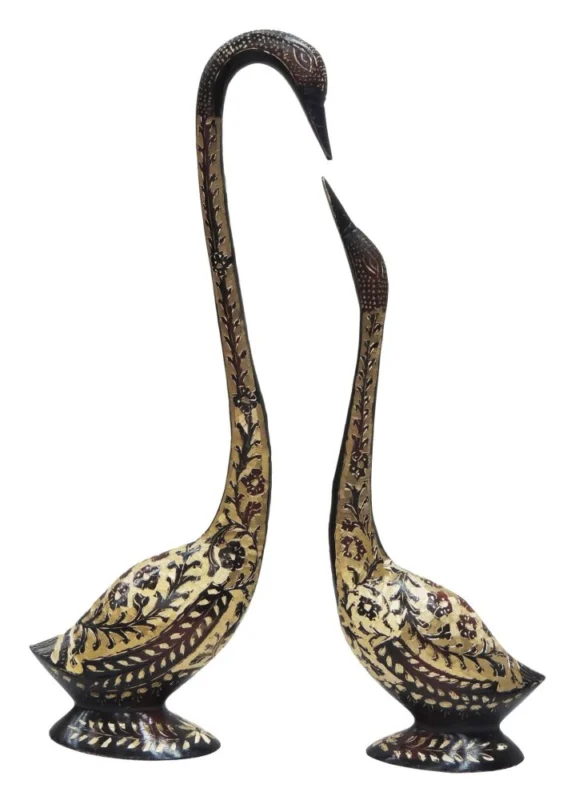 Brass Duck Showpiece Pair, 15 inch – for Living Room and Entrance