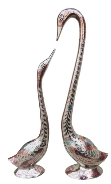Brass Duck Showpiece Pair, 17.8 inch, brass, Vedikcraft Moradabad