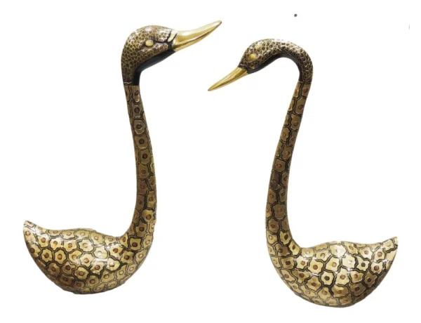 Brass Duck Showpiece Pair, 21 inch, brass, Vedikcraft Moradabad