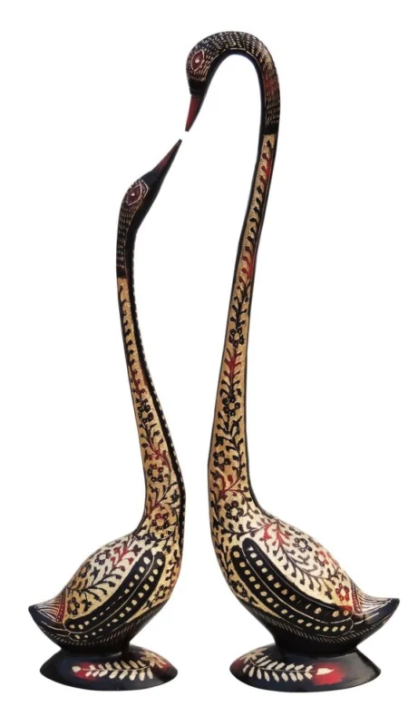 Brass Duck Showpiece Pair, 23.2 inch – for Living Room and Entrance