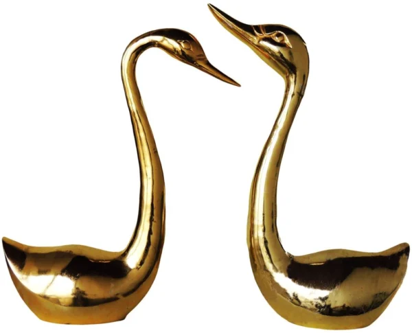 Brass Duck Showpiece Pair, 18 inch, brass, Vedikcraft Moradabad