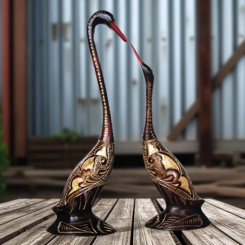 Brass Duck Showpiece Pair, 8.5 inch – for Table Décor