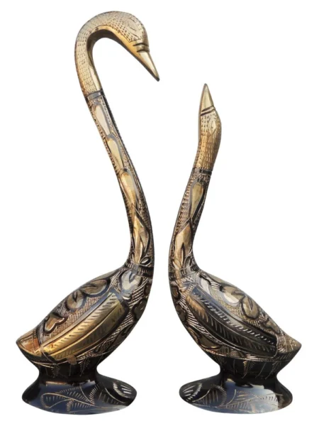 Brass Duck Showpiece Pair, 11 inch, brass, Vedikcraft Moradabad