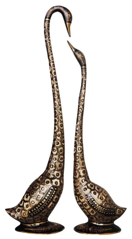 Brass Duck Showpiece Pair, 30.8 inch – for Living Room and Entrance